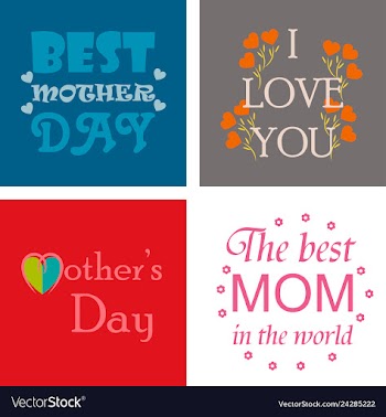 Mothers day greeting card with blossom flowers vector image