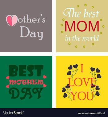 Mothers day greeting card with blossom flowers vector image