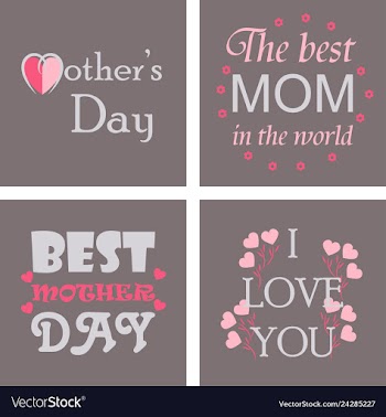 Mothers day greeting card with blossom flowers vector image