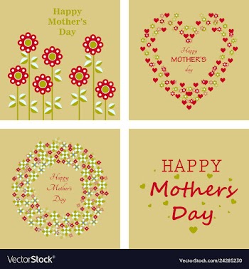 Mothers day greeting card with blossom flowers vector image