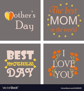 Mothers day greeting card with blossom flowers vector image