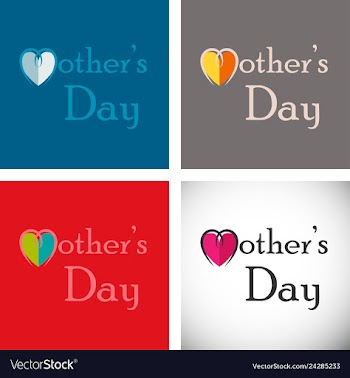 Mothers day greeting card with blossom flowers vector image