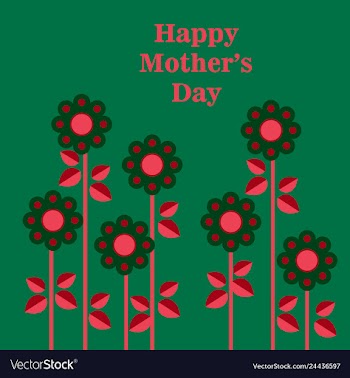 Mothers day greeting card with blossom flowers vector image