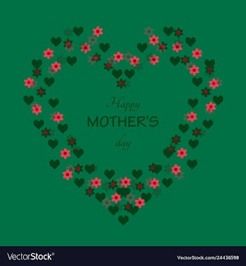 Mothers day greeting card with blossom flowers vector image