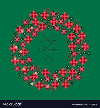 Mothers day greeting card with blossom flowers vector image