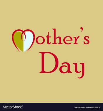 Mothers day greeting card with blossom flowers vector image