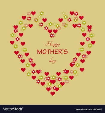 Mothers day greeting card with blossom flowers vector image