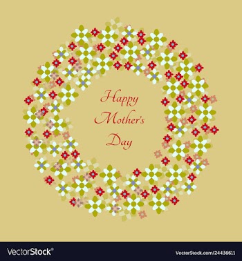 Mothers day greeting card with blossom flowers vector image