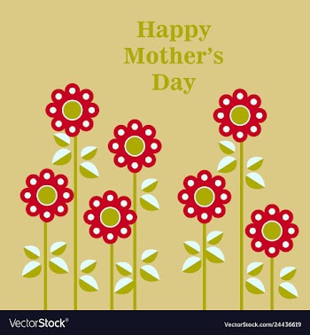 Mothers day greeting card with blossom flowers vector image