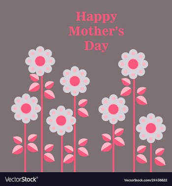 Mothers day greeting card with blossom flowers vector image
