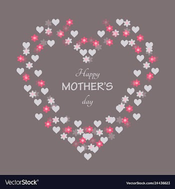 Mothers day greeting card with blossom flowers vector image