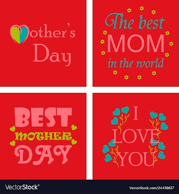 Mothers day greeting card with blossom flowers vector image