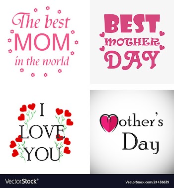 Mothers day greeting card with blossom flowers vector image