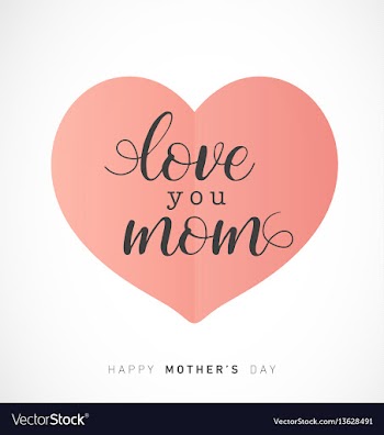  					Mothers day greeting card with pastel heart vector image														