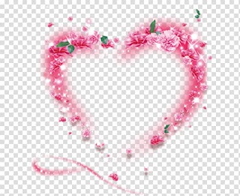Mothers Day Heart , Heart-shaped roses divergent halo transparent background PNG clipart