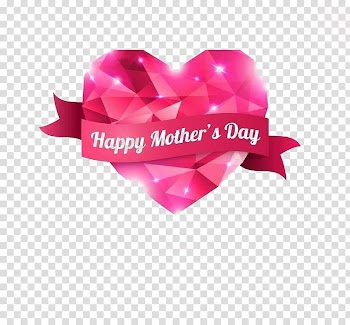 Mothers Day Heart Valentines Day, Heart Shaped Diamond transparent background PNG clipart