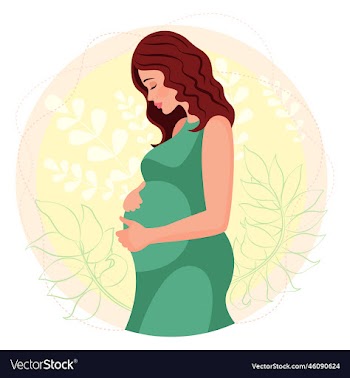 mothers day pregnant girl hugs her belly