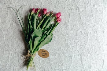 Mothers Day Tulips On Blanket