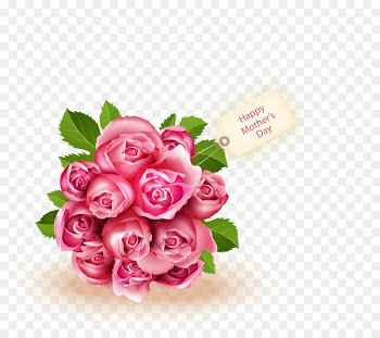 Mothers Day Wish Morning Love - Mother's Day bouquet of pink roses Vector 