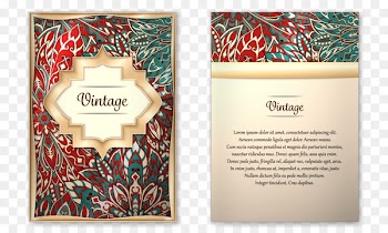 Motif Bladzijde - Vector wedding invitation card element 
