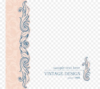 Motif Pattern - Vintage blue pattern card 