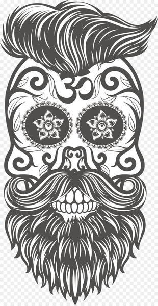 Moto G5 T-shirt Beard Skull and crossbones Man - Vector hand-painted skulls 