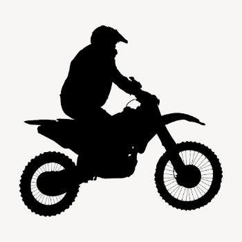 Motocross rider silhouette clipart, sport | Free Photo - rawpixel