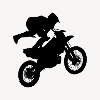 Motocross rider silhouette clipart, sport | Free Vector - rawpixel