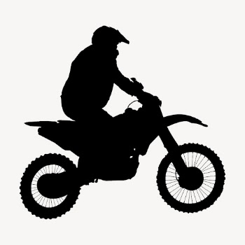 Motocross rider silhouette collage element, | Free PSD - rawpixel