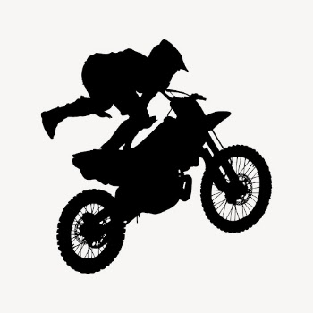Motocross rider silhouette collage element, | Free PSD - rawpixel