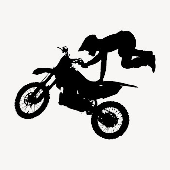 Motocross rider silhouette collage element, | Free PSD - rawpixel