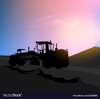 Motor graders vector image