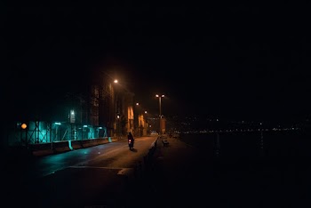 motorcycle at night