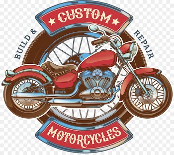 Motorcycle Car Scooter Logo - Red retro motorcycle 