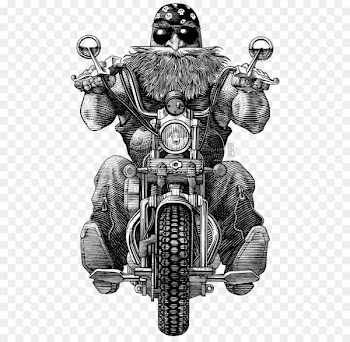 Motorcycle club Drawing Illustration - locomotive 