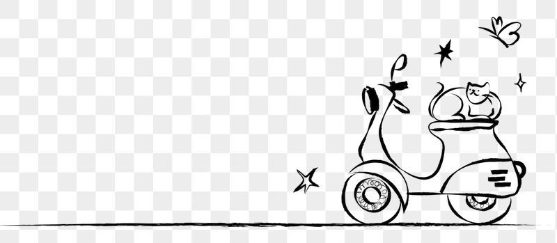 Motorcycle doodle png border, transparent | Free PNG - rawpixel