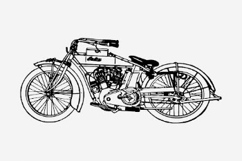 Motorcycle drawing, vintage vehicle illustration. | Free Photo - rawpixel