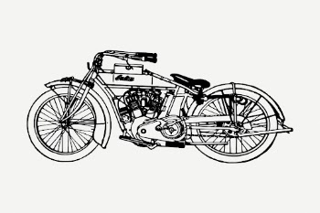 Motorcycle drawing, vintage vehicle illustration | Free PSD - rawpixel