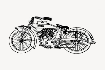 Motorcycle drawing, vintage vehicle illustration | Free Vector - rawpixel