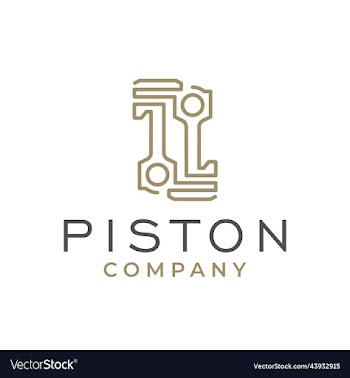 motorcycle engine piston logo design