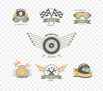 Motorcycle helmet Motorcycle components Badge - Vector car LOGO 