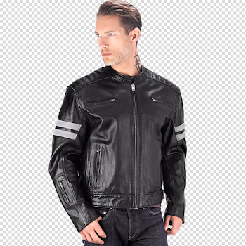 Motorcycle Leather Jacket Transparent Background PNG