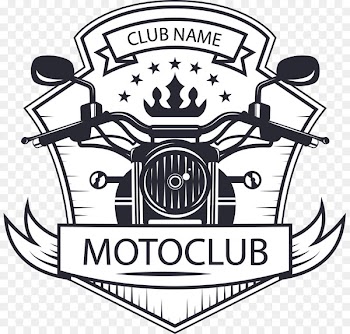 Motorcycle Logo Vintage Motor Cycle Club - Vector black motorcycle tag 