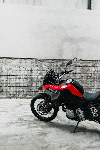 Motorcycle Near Wall