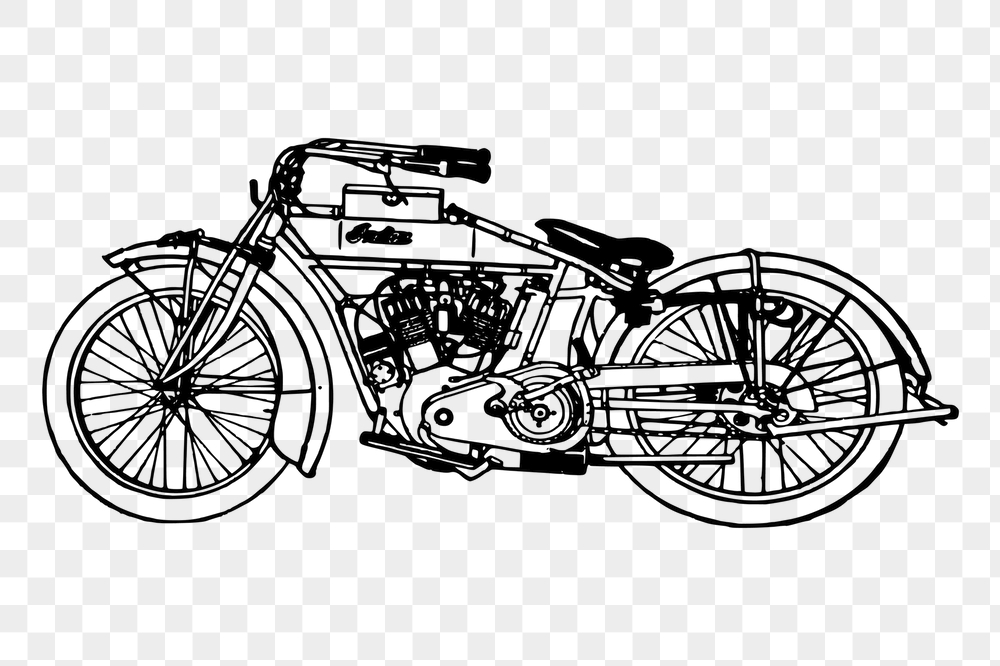 Motorcycle png sticker, vintage vehicle | Free PNG - rawpixel