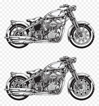 Motorcycle Rubber stamp Postage stamp Illustration - Classic motorcycle 