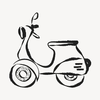 Motorcycle scooter sticker, cute doodle | Free Vector Illustration - rawpixel