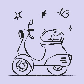 Motorcycle scooter sticker, vehicle doodle | Free Vector Illustration - rawpixel
