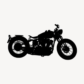 Motorcycle silhouette collage element, vehicle | Free PSD - rawpixel