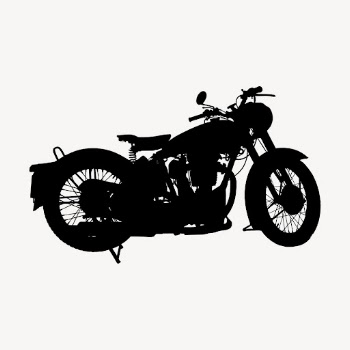 Motorcycle silhouette collage element, vehicle | Free PSD - rawpixel